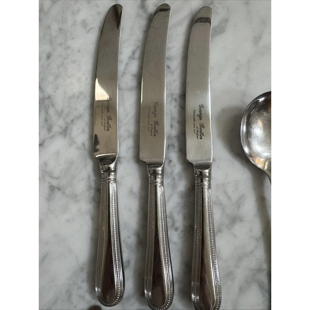 TUDOR CROWN George Butler Sheffield Silver Plated 19 Piece Canteen of Cutlery 3
